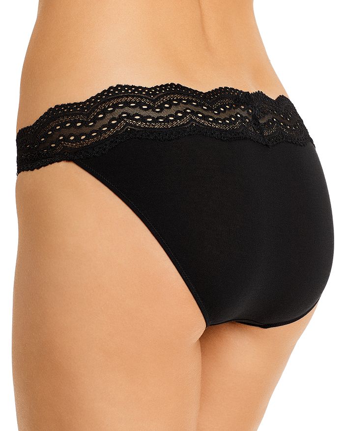 Cosabella Ceylon Lace Trim Low Rise Bikini In Black