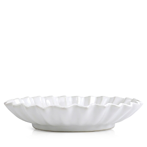 Vietri Incanto Stone White Pleated Pasta Bowl