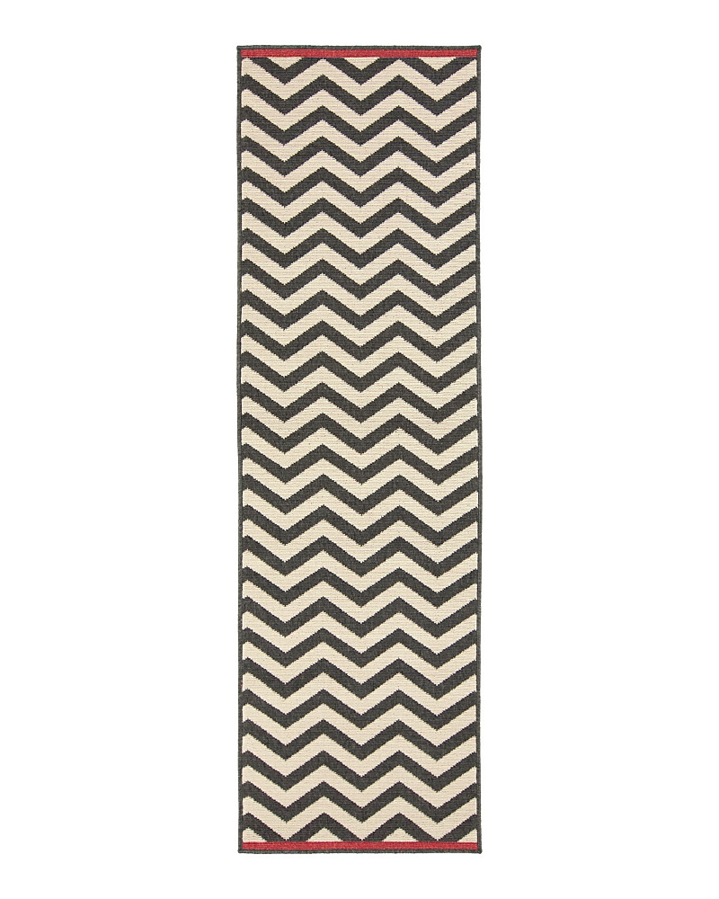 Surya Alfresco Alf-9646 Runner Area Rug, 2'5 X 11'10 In Black