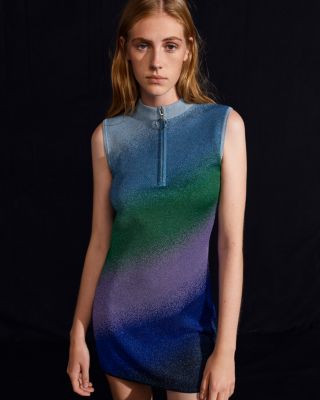 emporio armani knit dress Emporio Armani Girls Fine Knit Dress in Navy main image 1