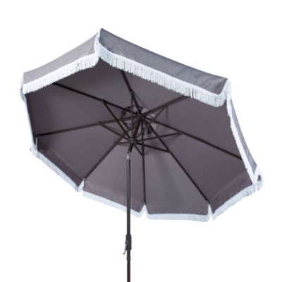 Fabia Fringe 9 Ft Crank Umbrella