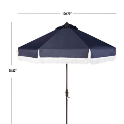 Fabia Fringe 9 Ft Crank Umbrella