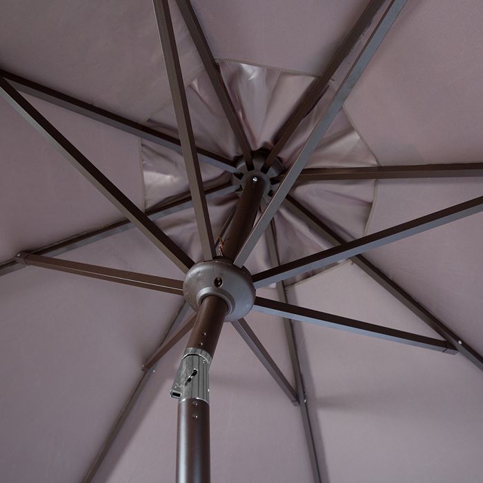 Shop Safavieh Ortega 9 Ft Crank Umbrella In Gray