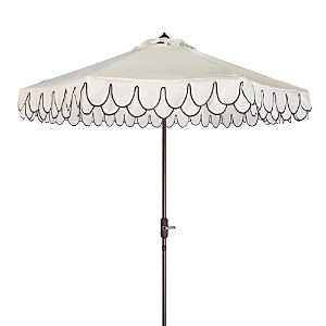 Safavieh Elegant Valance 9 Ft Umbrella In White/black