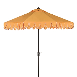 Safavieh Elegant Valance 9 Ft Umbrella In Yellow/white