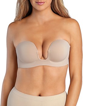 Invisible Beauty Back Underwear Thin Small Chest Compact U-Shaped Large Backless  Bra Set - China Bra and Underwear price
