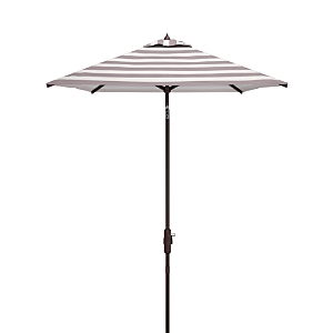Shop Safavieh Iris 7.5 Ft Square Umbrella In Gray/white