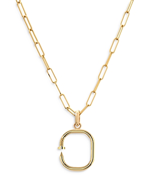 Zoe Lev 14k Yellow Gold Large Nail Initial Necklace, 18 In O/gold