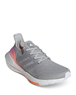 Adidas Originals Adidas Women's Ultraboost 21 Primeblue Running Shoes In Gray/orange