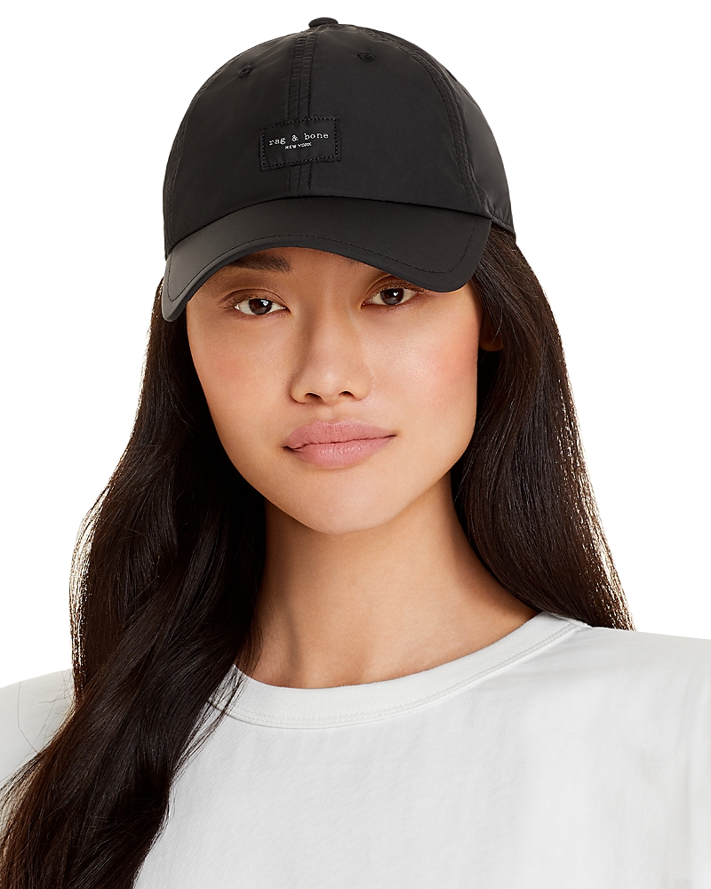 Rag & Bone Addison Graphic Print Baseball Cap In Black