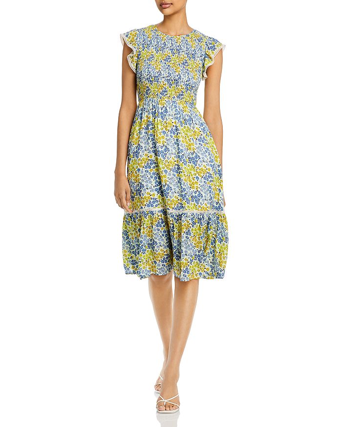 Lost and Wander Blossom Flutter Sleeve Midi Dress Bloomingdale s