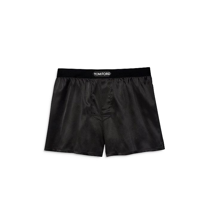 Shop Tom Ford Silk Boxers In Black