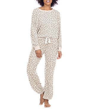 Honeydew Star Seeker Printed Pajama Set In Sugar Cookie Leopard
