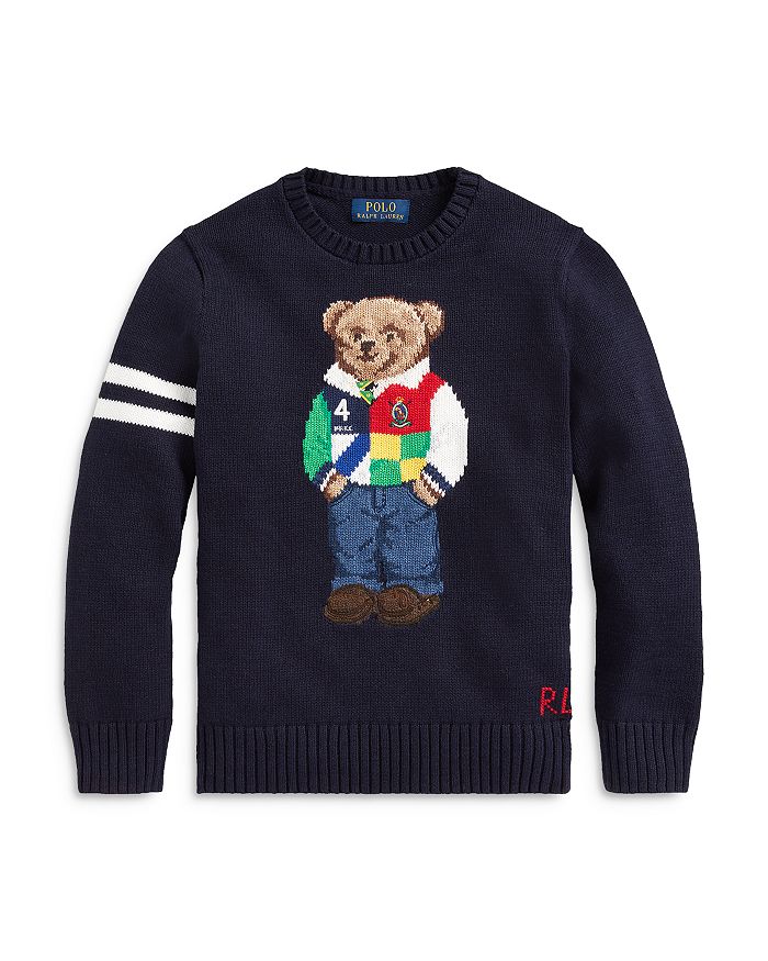 Ralph Lauren Boys' Crewneck Polo Bear Sweater - Big Kid | Bloomingdale's