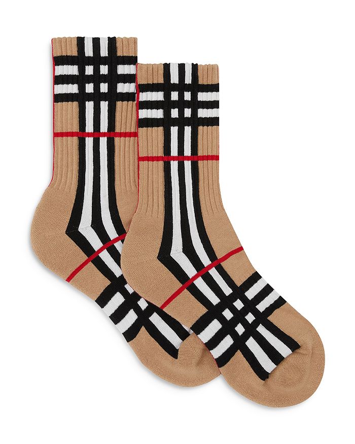 Mcm Men's Monogram-Print Knit Socks