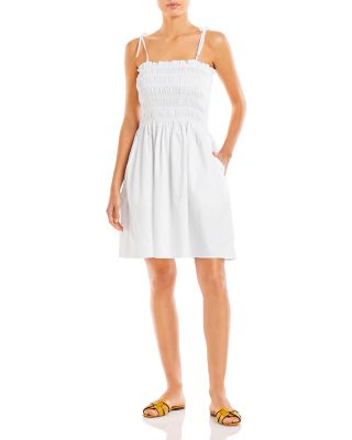 ワンピース TORY BURCH Cotton short dress Cotton short dress with contrasting profiles TORY BURCH