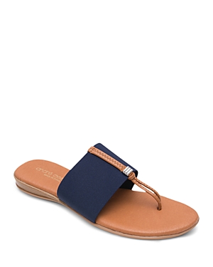 Shop Andre Assous Women's Nice Thong Sandals In Navy