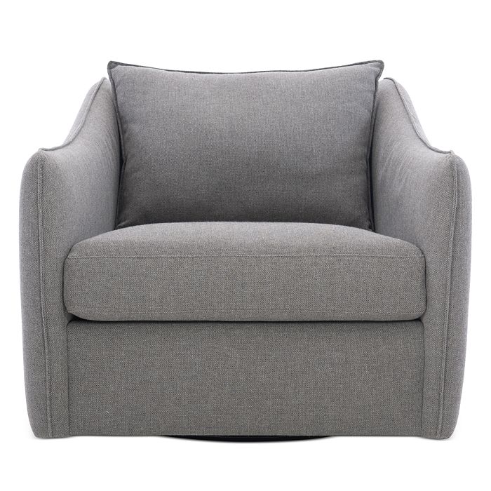 Bernhardt Monterey Swivel Outdoor Chair In Gray/brushed Aluminum