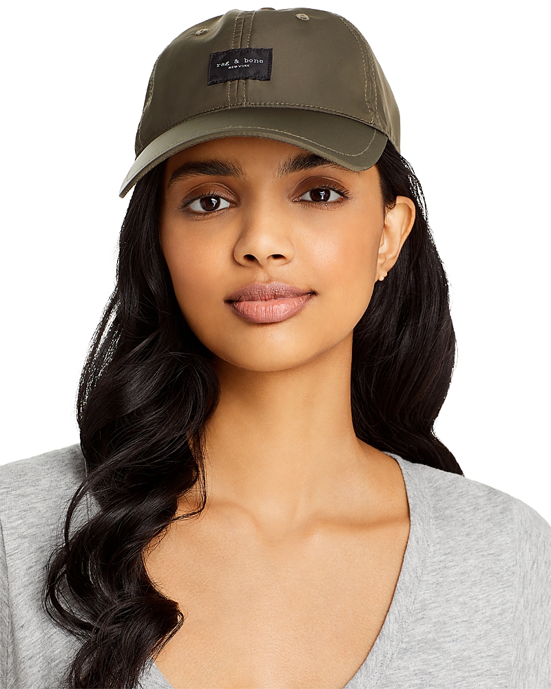 Rag & Bone Addison Graphic Print Baseball Cap In Olive Night