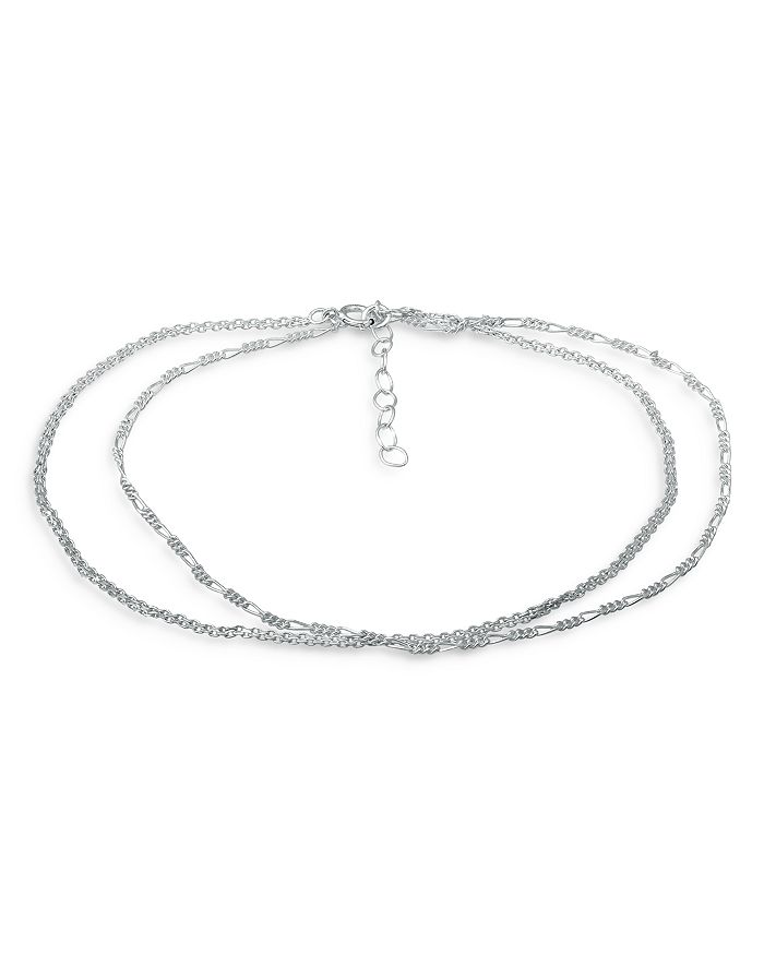 Aqua Double-row Chain Anklet- 100% Exclusive In White