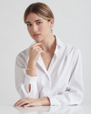 18K Yellow & White Gold Lunaria Diamond Station Bracelet