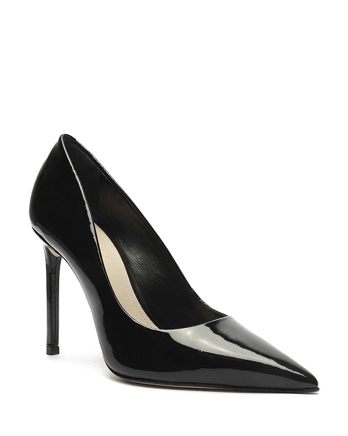 Schutz Women's Lou Pointed High Heel Pumps In Black Patent Leather