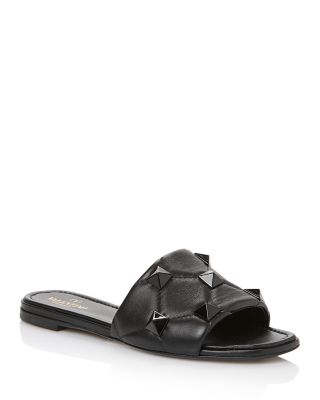 Valentino Garavani - Women's Roman Stud Quilted Slide Sandals with Tonal Studs