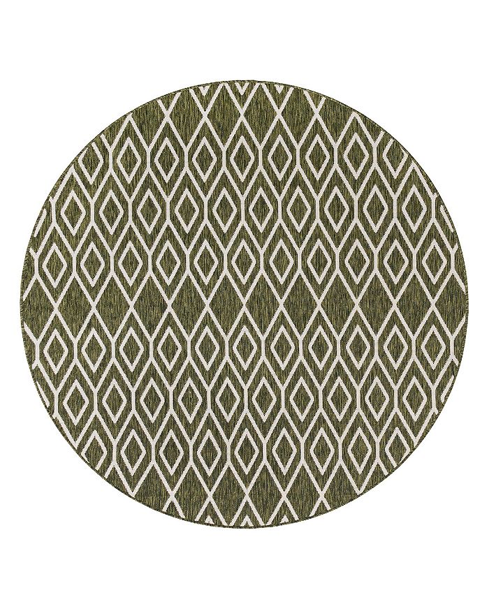 Jill Zarin Outdoor Turks And Caicos Round Area Rug, 4' X 4' In Green