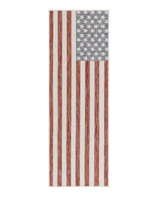 Jill Zarin Jill Zarin Outdoor Old Glory Runner Area Rug, 2' x 8'
