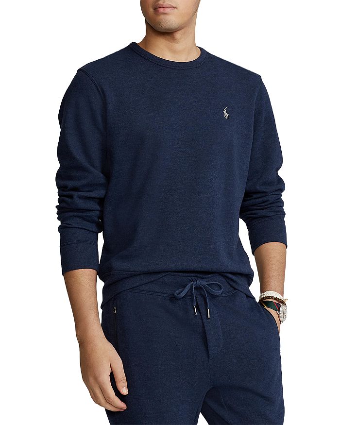 Polo Ralph Lauren Cotton-blend Crewneck Sweatshirt In Blue Heather