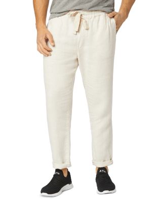 skinny fit linen pants