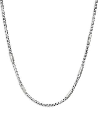 Sterling Silver Streamline&reg; Station Necklace, 24"