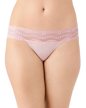 B.tempt'd By Wacoal B.adorable Thong In Silver Pink
