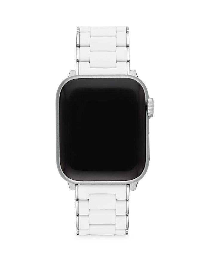 MICHELE APPLE WATCH WHITE SILICONE WRAPPED INTERCHANGEABLE BRACELET, 38-42MM,MS20GN230