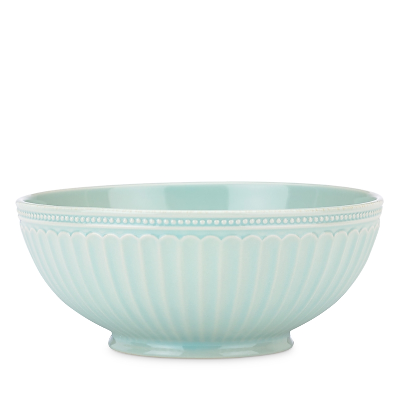 Lenox French Perle Groove Collection Ice Blue Serving Bowl In Light Blue