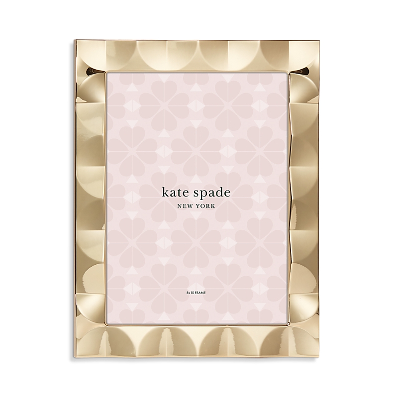 Kate Spade South Street 8" X 10" Gold Scallop Picture Frame In Gold