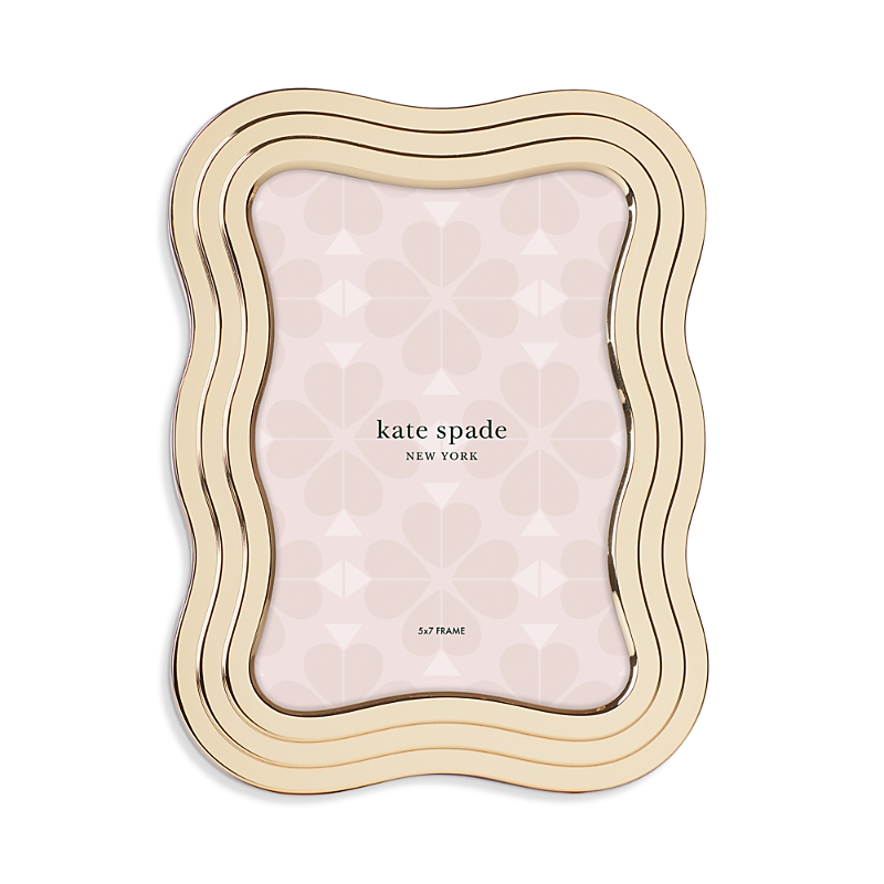 Kate Spade South Street 5" X 7" Gold Wavy Picture Frame In Gold