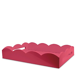 Addison Ross Scalloped Ottoman Tray, 17 X 13 In Pink