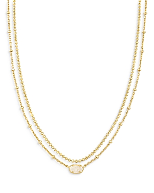 Kendra Scott Emilie Mother of Pearl Layered Necklace, 15.5-18.5