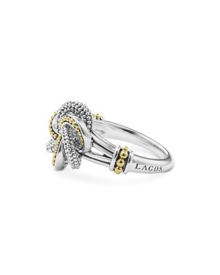 Sterling Silver & 18K Yellow Gold Love Knot Ring
