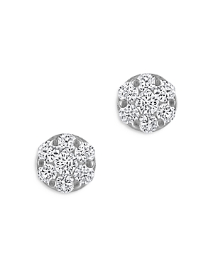 Bloomingdale's Diamond Cluster Stud Earrings In 14k White Gold, 0.25 Ct. T.w. - 100% Exclusive