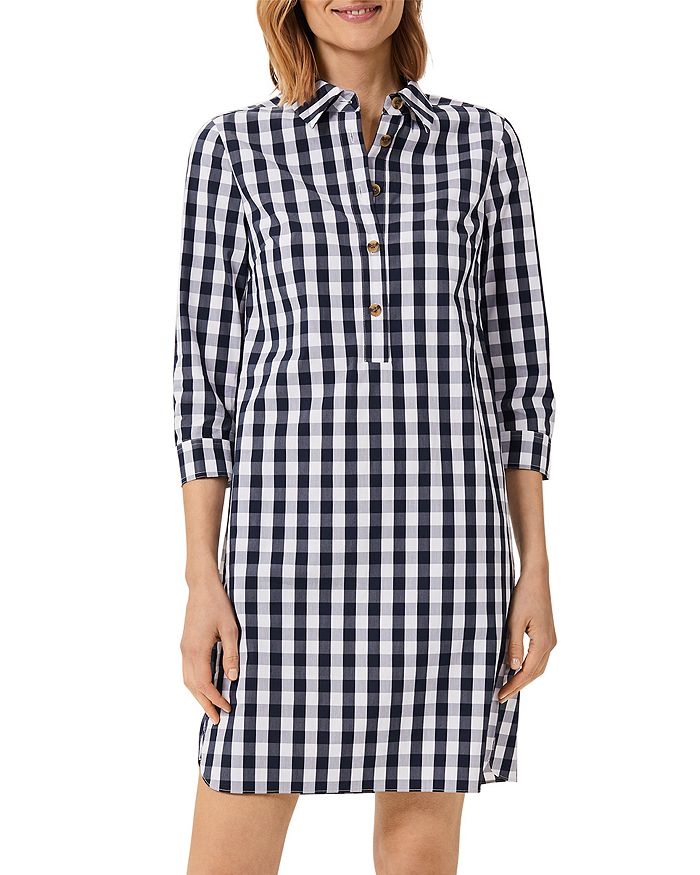 HOBBS LONDON MARCIELLA GINGHAM TUNIC DRESS