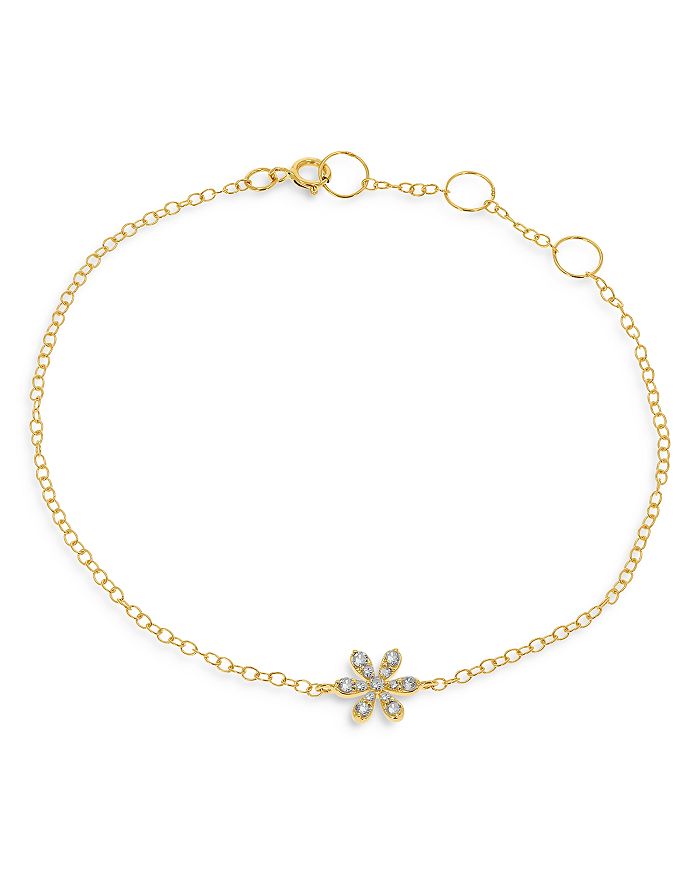 Moon & Meadow 14k Yellow Gold Diamond Daisy Bracelet - 100% Exclusive In White/gold