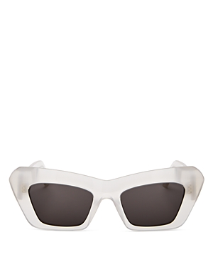 Loewe Chunky Anagram Lw 40036i 021a Cat Eye Sunglasses In White/gray Solid