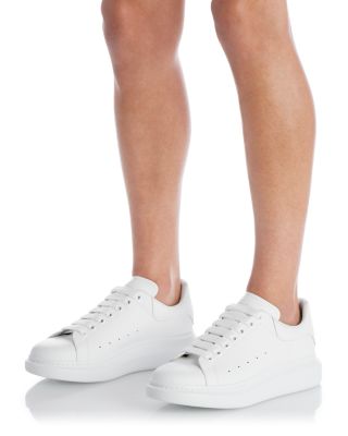 Men's Oversized Leather Heel Detail Sneakers