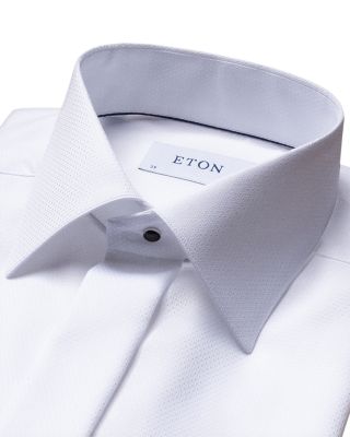 Slim Fit Diamond Weave Tuxedo Shirt