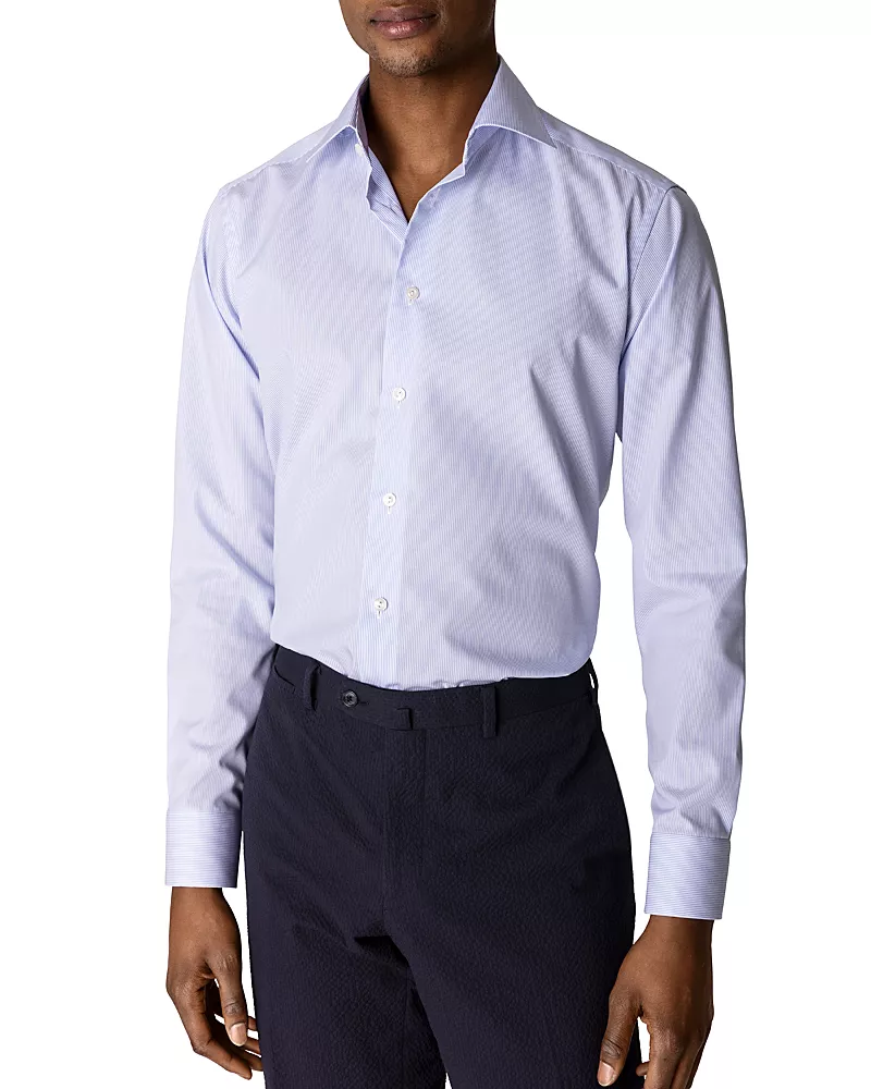 Eton Contemporary Fit Bengal Striped Dress Shirt