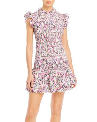 FRENCH CONNECTION Flores Verona Smocked Mini Dress | Bloomingdale's