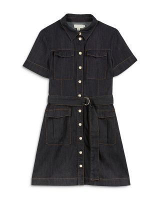 white christmas dresses DENIM UTILITY DRESS main image 1