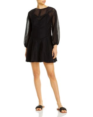 Rebecca Taylor Long Sleeve Organza Dress | Bloomingdale's